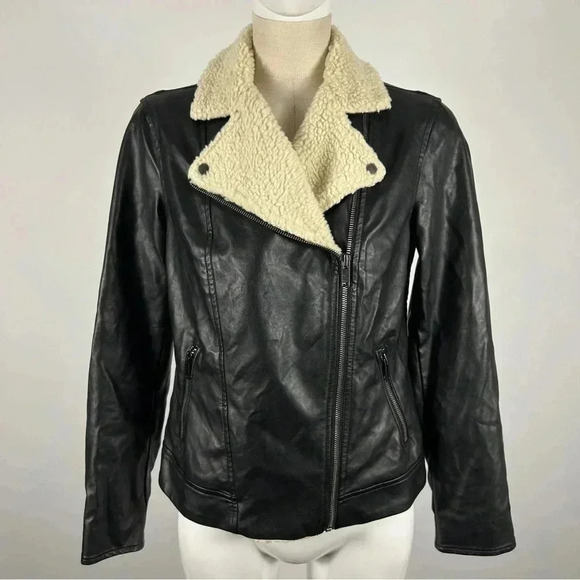 💕 Old navy Moto jacket  faux Sherpa - Picture 2 of 11